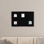 Baysola Large Cork Boards for Walls – 36 x 24 Self Adhesive Felt Wall Tiles, Ideal for Office Black Bulletin Board, Easy to Install Pin Board Photo Board Dart Board Wall Protectors