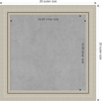 Amanti Art Silver Framed Magnetic Board 20x20 Small Vision Board for use with Magnets, 100% Metal Sheet to Display Items as Office Decor or for Home Organization in mudroom, Kitchen or Kids Room