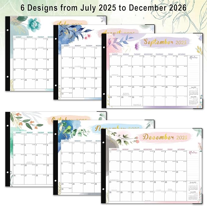 Desk Calendar 2025-2026 - 18 Months Desktop Calendar From July 2025 to December 2026, 22" X 17" Large Desk Calendar 2025-2026 Perfect for Planning and Organizing In Your Home, School or Office