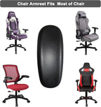 MySit Office Chair Armrest Replacement Arm Pads Univeral 4" Mounting Hole (Set of 2) Black