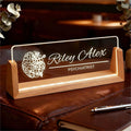 Custom Name Plate for Desk, Personalized Light Up Acrylic Office Sign for Teacher Boss Coworker, Employee Appreciation Gift, Desk Name Tag Decor