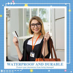 Qilery 500 Pcs Horizontal Badge Holder Clear Name Badge Holders Sealable Horizontal ID Badge Holder Plastic ID Card Holder Clear Badge Protector for Adult Credit Card Name Tag Work