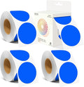 2 Inch Color Coding Round Labels (2000Pcs, 4 Rolls) - Round Colored Dot Stickers for Inventory, Pantry, Warehouse Organization - Blue Circle Dot Labels