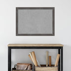 Amanti Art Grey Framed Magnetic Board 23x31 Medium Vision Board for use with Magnets, 100% Metal Sheet to Display Items as Office Decor or for Home Organization in mudroom, Kitchen or Kids Room