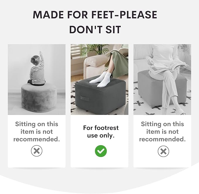 MeMoreCool Stuffed Round Pouf Ottoman Foot Rest, Floor Pouf Foot Stool with Soft Foam Chunk Filling, Small Round Ottoman Footstool Circle Footrest for Living Room