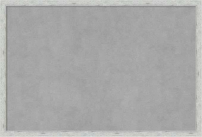 Amanti Art Silver Framed Magnetic Board 17x25 Medium Vision Board for use with Magnets, 100% Metal Sheet to Display Items as Office Decor or for Home Organization in mudroom, Kitchen or Kids Room