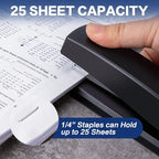 Deli Staples, 25000 Staples, Standard Staple for Desktop Staplers, 1/4'' Length, 210/Strip, 5 Boxes of 5000 Each