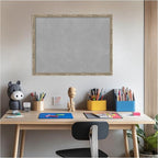 Amanti Art Silver Framed Magnetic Board 20x26 Medium Vision Board for use with Magnets, 100% Metal Sheet to Display Items as Office Decor or for Home Organization in mudroom, Kitchen or Kids Room