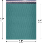 Green Large Poly Bubble Mailers 12x15 inch | Self Seal Padded Envelopes Cushioned Bubble Mailer | Usable Size 12x15 | WaterProof | Lightweight mailing Shipping Bags | 50 Pack Bulk