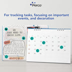 Perco Teal 1-Inch Round Circle Dot Sticker Labels - Multi-Roll Pack (3 Rolls, 1,000 Labels Each) - Permanent Adhesive, Vibrant Colors, Strong Hold - Perforated for Easy Use - Made in USA