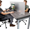 OBEX Acrylic Free Standing Screen, Divider for Desk Privacy Home & Office Partitions for Table Top Workstation, Portable Cubicle Panel for Work, 12" x 42", Frosted
