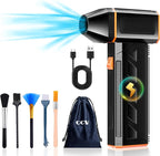 CCV Compressed Air Duster - 130000RPM Electric Air Duster for Cleaning Keyboard&PC 3 Gears Adjustable Rechargeable Cordless Jet Dry Blower Air Blower for Car and Home (US-F31)