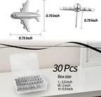 Silver-Tone Airplane Push Pins 30 Pack - Metal Thumb Tacks for Cork Bulletin Board,Photos Wall,Maps,Office and Home Decoration
