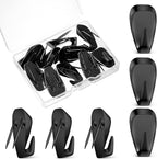 LEIFIDE Cubicle Hooks Fabric Panel Wall Hooks Cubicle Clips Picture Hangers for 40 Lbs Office Home Kitchen Room Board Hanging Supplies(Black,10 Pieces)