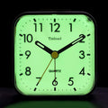 Tinload Small Battery Operated Analog Travel Alarm Clock Silent Non Ticking,Gentle Wake, Ascending Beep Sounds, Snooze,Lighted on Demand, Glow in Dark dial,Easy Set