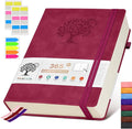 PERCUN A4 Lined Journal Notebook，365 Page Large Leather Journals for Writing Women Men，Hardcover Notebook with 100Gsm Thick Pages for Travel，Work，School，College Ruled, Daily Diary (8.5" x 11.4")