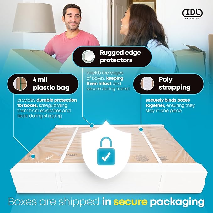 Small Moving & Shipping Boxes 9x6x2 inches (10-Pack) - Extra Strength 200 lb vs Regular - Corrugated Cardboard Boxes for USPS/UPS/FEDEX - Packaging Box - Small Shipping Box by IDL Packaging