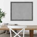 Amanti Art Grey Framed Magnetic Board 22x26 Medium Vision Board for use with Magnets, 100% Metal Sheet to Display Items as Office Decor or for Home Organization in mudroom, Kitchen or Kids Room