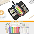 BOENLE American Football Pencil Case Box Boys Girls Large Pencil Pouch with Zipper Compartments Big Capacity Stationery Pen Bag Organizer for Kids Teens Adults School