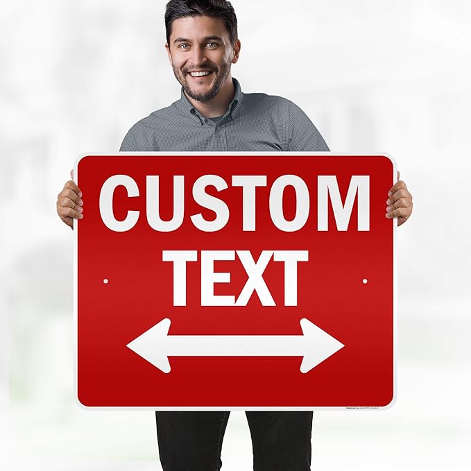 Custom Arrow,Custom Directional Sign, Two way Arrow,24x30 Inches, 3M EGP Reflective, Rust Free .080 Aluminum, Fade Resistant, Made in USA by My Sign Center