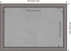 Amanti Art Grey Framed Magnetic Board 28x40 Large Vision Board for use with Magnets, 100% Metal Sheet to Display Items as Office Decor or for Home Organization in mudroom, Kitchen or Kids Room