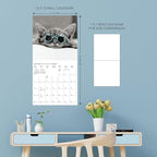 Graphique 2026 Classic Cats Wall Calendar | 12” x 12” | Thick Paper | Home & Office Organizer | Large Monthly Grid | 3 Languages & Marked Holidays | 4 Month Preview Page for 2027