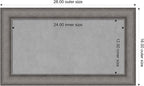 Amanti Art Grey Framed Magnetic Board 16x28 Small Vision Board for use with Magnets, 100% Metal Sheet to Display Items as Office Decor or for Home Organization in mudroom, Kitchen or Kids Room