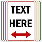 Custom Arrow,Custom Directional Sign, Two Way Arrow,7x10 Inches, 55 mil thick HDPE (high density polyethylene) Made in USA by My Sign Center