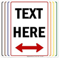 Custom Arrow,Custom Directional Sign, Two Way Arrow,7x10 Inches, Rust Free .040 Aluminum, Fade Resistant, Made in USA by My Sign Center