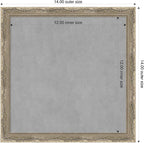 Amanti Art Silver Framed Magnetic Board 14x14 X-Small Vision Board for use with Magnets, 100% Metal Sheet to Display Items as Office Decor or for Home Organization in mudroom, Kitchen or Kids Room