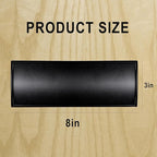 SINKAA 5Pcs Office Name Plates Holder for Doors, 3” X 8” Curved Wall Mount Door Sign Holder, Black Aluminum Sign Holder for Office Wall with Plastic Film and Adhesive Tape