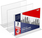 Acrylic Sign Holder 11 x 8.5 - Acrylic T Shape Table Top Display Stand, 3 Pack, Double Sided, Bottom Load, Landscape Style Menu Ad Frame. Perfect for Restaurants, Promotions, Photo Frames, Classroom