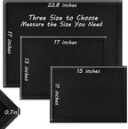 Black Cork Board Bulletin Pin Display for Wall Corkboard Pushpin Vision Picture Board Photo Felt for Memos, Photos, Home, Kitchen, Office,17"x13"