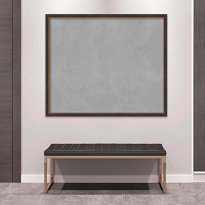 Amanti Art Black Framed Magnetic Board 43x51 Oversize Vision Board for use with Magnets, 100% Metal Sheet to Display Items as Office Decor or for Home Organization in mudroom, Kitchen or Kids Room