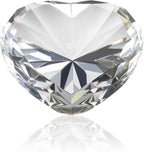 Clear Crystal Diamonds Paper Weights with Gift Box, 80mm Heart Shape Real Crystal Diamond Glass Gems Paperweight, Big Diamonds Birthday Anniversary Women Her Valentine's Day Gift