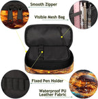 Pardick Pencil Case，Basketball Fire Big Capacity Pencil Pouch Coin Pouch Stationery Organizer For Teen School