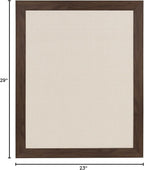 DesignOvation Beatrice Framed Linen Fabric Pinboard, 23x29, Walnut Brown