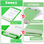Sooez Clipboard with Storage, High Capacity Nursing Clip Board 8.5 x 11 with Pen Holder & Low Profile Clip, Plastic Clipboards Case Box, Teacher Must Haves School Office Supplies,Letter Size/ A4