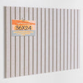 Lightomorrow Bulletin Board, 36 x 24 inches Felt Board Decorative Pin Board, 3' x 2' Cork Board Alternative for Wall, Foldable Photo Board with 20 Pushpins - Oatmeal Stripes