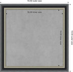 Amanti Art Black Framed Magnetic Board 19x19 Small Vision Board for use with Magnets, 100% Metal Sheet to Display Items as Office Decor or for Home Organization in mudroom, Kitchen or Kids Room