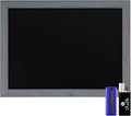 Rustic Grey Magnetic Wall Chalkboard, Large Size 18" x 24", Framed Chalkboard - Decorative Magnet Board Great for Kitchen Decor, Weddings, Restaurant Menus and More! … (18" x 24")…