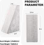 Marble Bookends for Heavy Books, Decorative Book Ends for Shelves, Durable and Heavy-Duty Bookends for Hardback Book & CDS, Off-White Unique Books Stopper & Holder, Set of 2