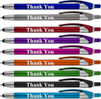 Personalized with Your Custom Logo or Text Pens-Pack of 300- for Marketing, Parties, and Events, 2 in 1 Capacitive Stylus & Ballpoint Pen Compatible with Touchscreen Devices, Black Ink, Red Pens