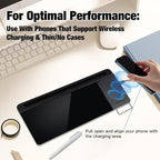 Glass Desktop Whiteboard with Wireless Charger & Storage, Desk Dry Erase Note Memo Board, Compact Desk Organizer for Desk, Office, School Supplies, Black, 2026