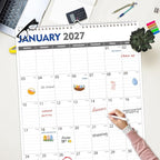 GuassLee Extra Large Wall Calendar 2026, 36"x 24" Jumbo Vertical Wall Planner 2026-2027 from January 2026 to June 2027,18 Months with Julian Dates and Notes for Office School Home Teacher Planning
