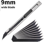 Gomake 9mm Utility Knife Replacement Blades,30 Degree Snap Off Carbon Steel Blades for Retractable Cutting Knives, Hobby, Craft Knife, Box Cutter 100PCS-Black