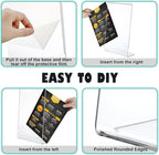 Wenqik 4 Packs 8. 5" x 14" Sign Holders Vertical l Shape Frame Acrylic Document Holder Side Loading Clear Flyer Holder Slanted Desk Paper Display Stand Graphic Poster Shelf for Restaurants Office