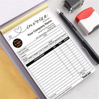 Custom Invoice Book in 3-Part /2-Part Receipt Book with Carbon Copies Personalized Carbonless Service Invoice Form Books Sales Order Book with Company Name Logo Address,F-Invoice Book with Logo