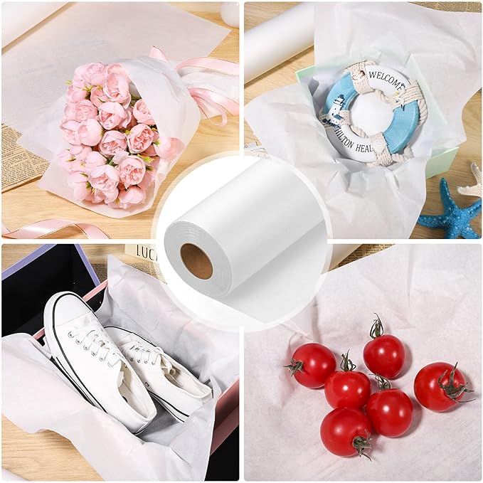 Tracing Paper Roll 17in x 75yd, White Trace Paper Pattern Paper Translucent Tracing Paper for Sewing, Drawing, Sketching, Gift Wrapping