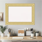 Amanti Art White Cork Board for Wall, 21x29 Vision Board with Gold Frame, Medium Corkboard Office Decor for Home Organization, Traditional Corkboard Pinboard to Display Items for Home Organization